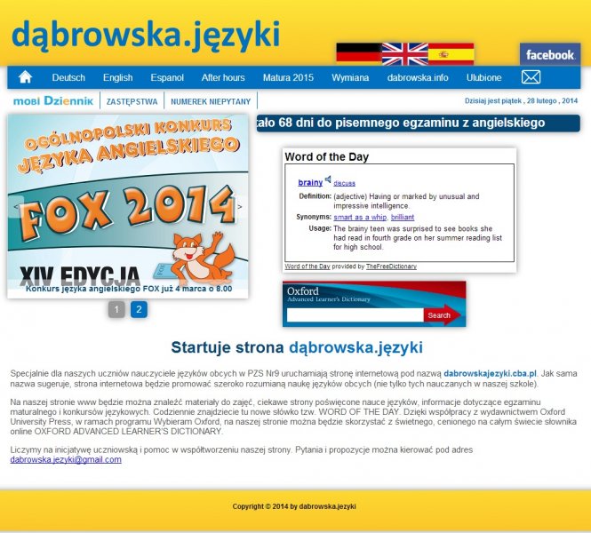 startuje DĄBROWSKA.JĘZYKI